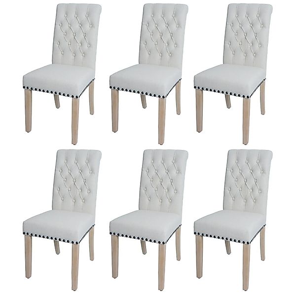 MCW Esszimmerstuhl O66 6er-Set Weiß günstig online kaufen