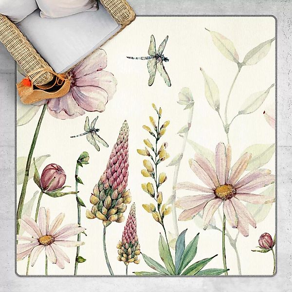 Teppich Libellen im Blumenrausch günstig online kaufen