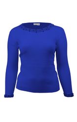 Passioni Strickpullover mit gestickten Motiven günstig online kaufen