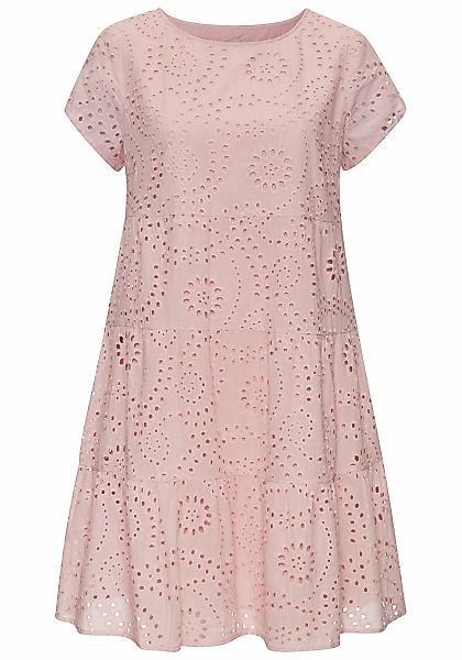 Buffalo Spitzenkleid kurzes Sommerkleid aus Lochstickerei günstig online kaufen