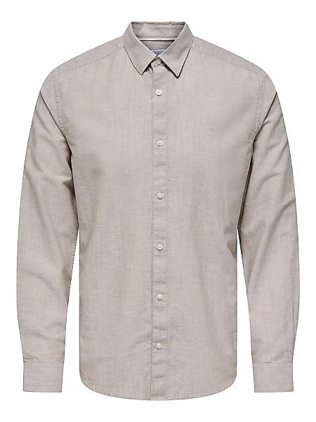 ONLY & SONS Langarmhemd "ONSCANTLEY LIFE LS SOLID LINEN SHIR OTL" günstig online kaufen