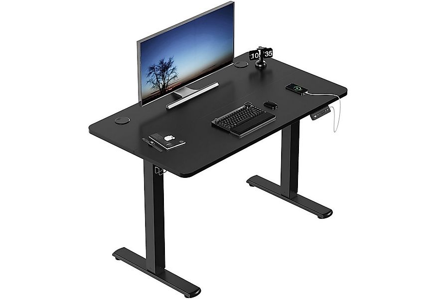 Furnicopia Schreibtisch Höhenverstellbarer mit USB-Ladefunktion und Wecker- günstig online kaufen