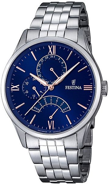 Festina Multifunktionsuhr Festina Herren Uhr F16822/3 Edelstahl, (Analoguhr günstig online kaufen
