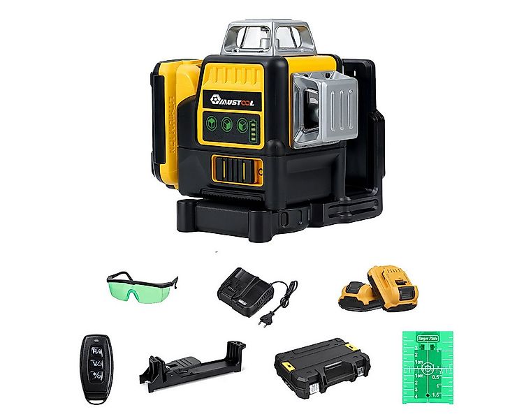 MECO Laserwasserwaage, (Kreuzlinienlaser 3D mit 12 Linien, 1 St), Selbstniv günstig online kaufen