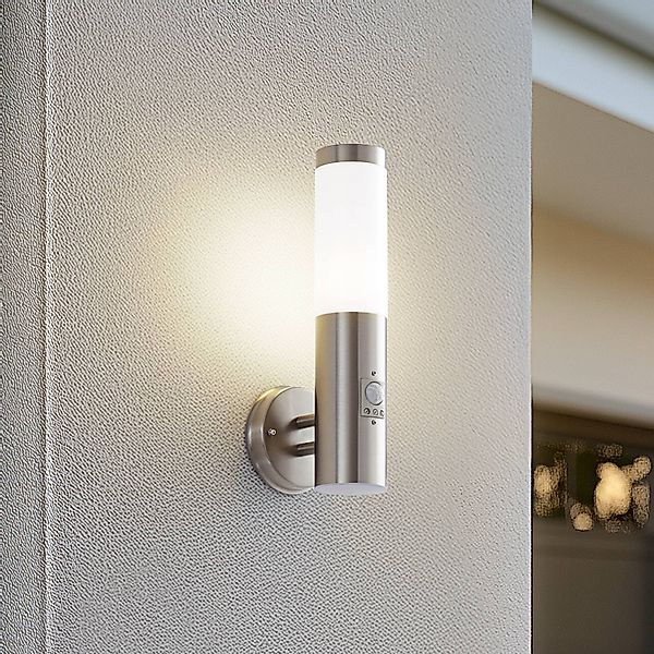 Lindby Außenwandleuchte Kristof, Bewegungsmelder, 33 cm, E27 günstig online kaufen