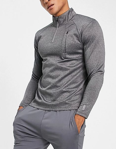 ASOS 4505 – Icon – Muskel-Trainingssweatshirt mit 1/4 Reißverschluss in Kal günstig online kaufen
