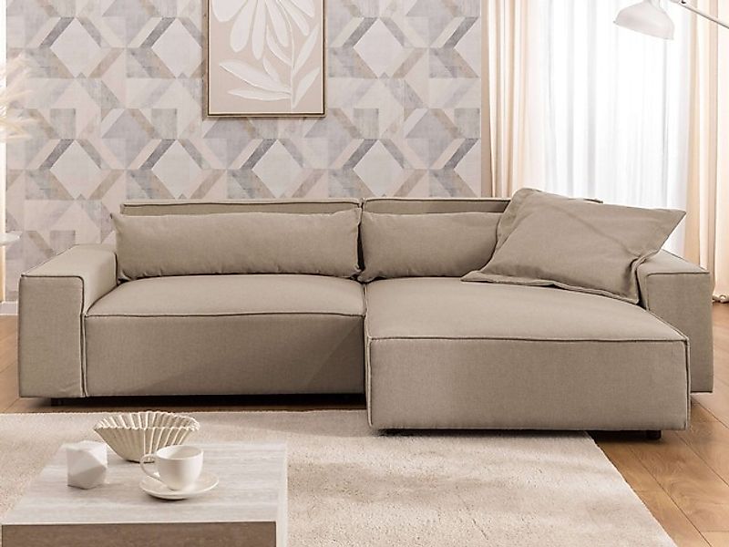 OTTO home Ecksofa »KINLEE Design-Sofa mit Recamiere rechts/links, Maße B/T/ günstig online kaufen