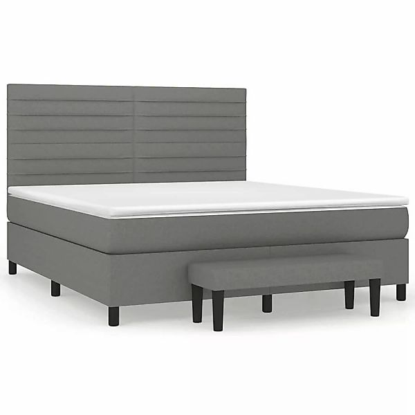 vidaXL Boxspringbett mit Matratze Dunkelgrau 180x200 cm Stoff1368725 günstig online kaufen