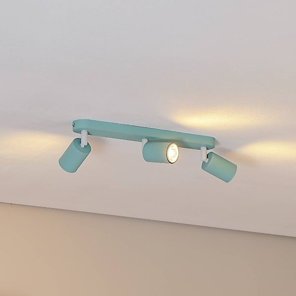 Deckenstrahler Livia, mintgrün, 52 cm, 3-flg., Metall, GU10 günstig online kaufen