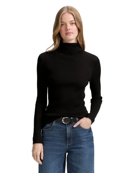 TOM TAILOR Denim Rollkragenpullover in Strick-Optik günstig online kaufen