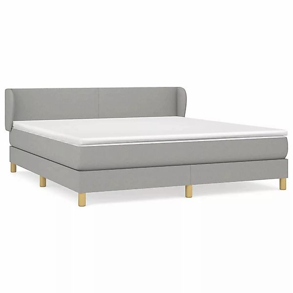 vidaXL Boxspringbett mit Matratze Hellgrau 160x200 cm Stoff1399691 günstig online kaufen