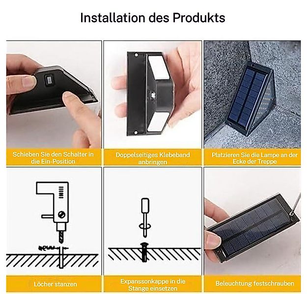 QUBEBU LED Solarleuchte 24LED Solarleuchten Garten Deko, Solarlampen für Au günstig online kaufen