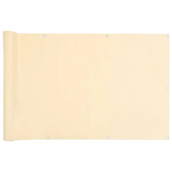 vidaXL Balkon-Sichtschutz Creme 300x120 cm PVC 4005500 günstig online kaufen