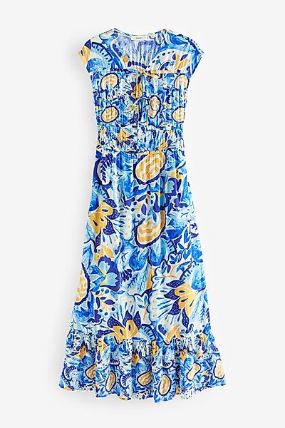 Next Maxikleid Kurzärmeliges Maxikleid mit Zierknoten günstig online kaufen