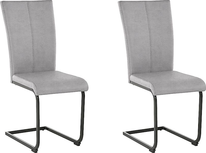 Home affaire Freischwinger "Oliver", (Set), 2 St., Microfaser, Stuhl belast günstig online kaufen
