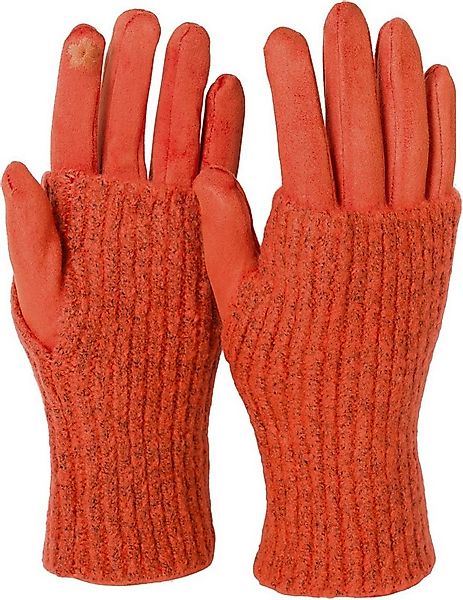 styleBREAKER Strickhandschuhe Touchscreen Stoff Handschuhe mit abnehmbarer günstig online kaufen
