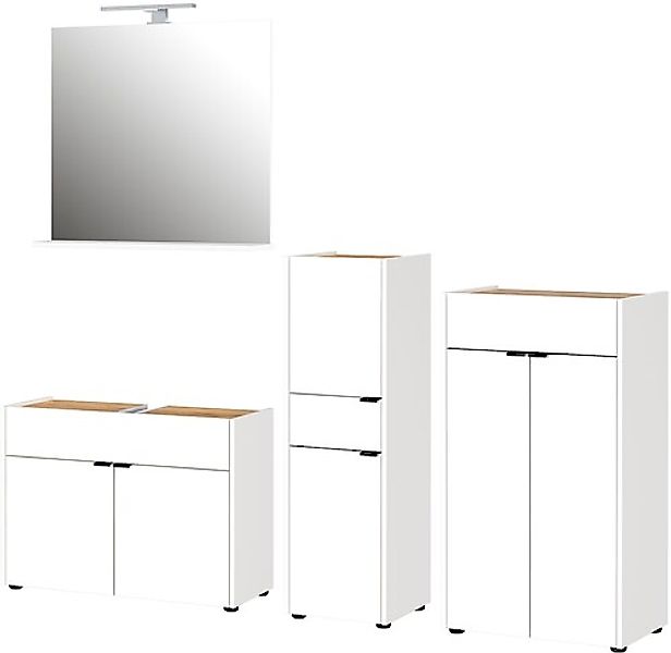 GERMANIA Badmöbel-Set »Ameca«, (4 St.), Badezimmer-Set aus Waschbeckenunter günstig online kaufen