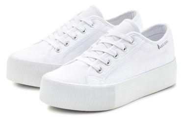 LASCANA Sneaker Schnürhalbschuh, Freizeitschuh aus Textil mit Plateausohle günstig online kaufen