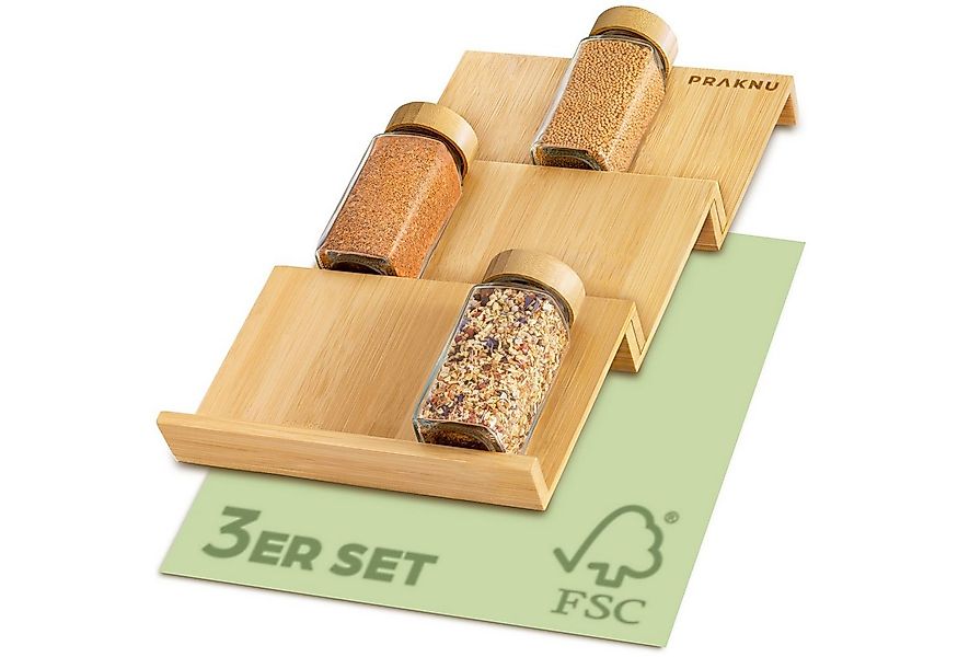 Praknu Schubladeneinsatz Gewürzregal für Schublade aus FSC - zertifiziertem günstig online kaufen