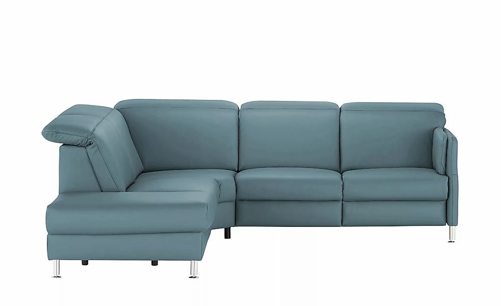 meinSofa Leder-Ecksofa  Leon ¦ blau ¦ Maße (cm): B: 259 H: 83 T: 236.0 Pols günstig online kaufen