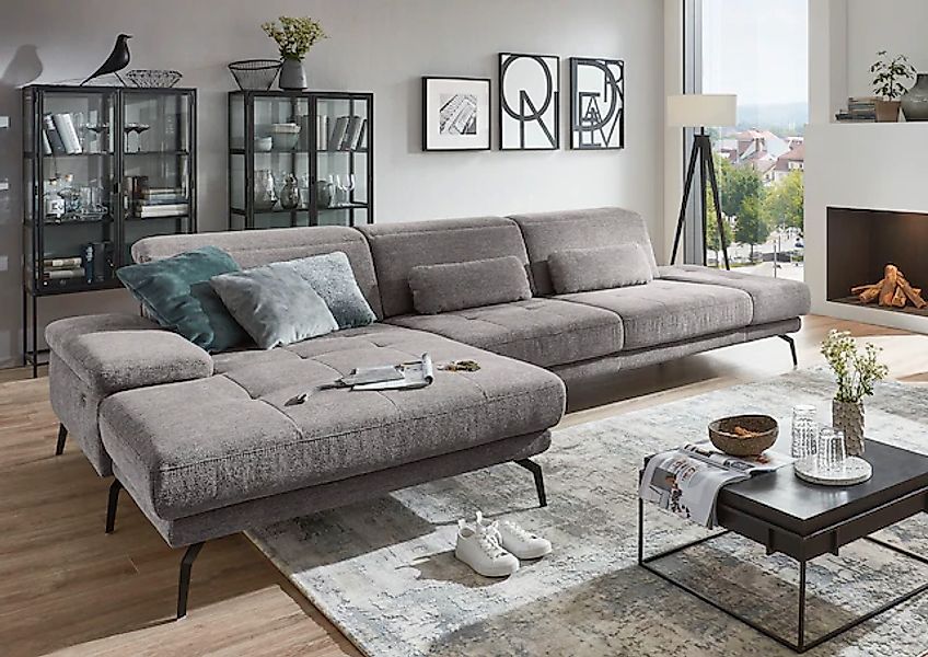 Die PlanBar Ecksofa »MP-IN20126 L-Form mit Federkern-Polsterung«, mit Kopft günstig online kaufen