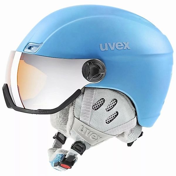 uvex HLMT 400 Visor Style Skihelm (Größe: 53-58 cm, 92 cloudy blue mat) günstig online kaufen