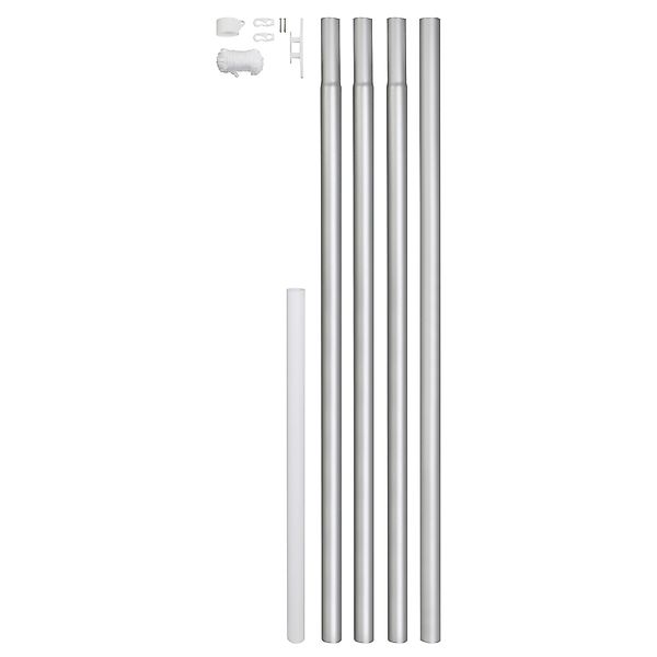 Fahnenmast Zylindrische Form Aluminium zum Einbetonieren Ø 5 cm x 620 cm günstig online kaufen
