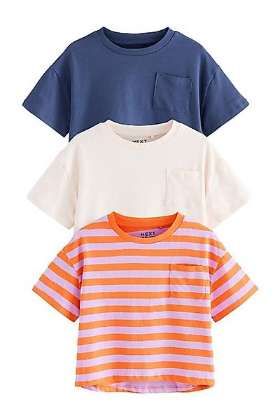 Next T-Shirt T-Shirts in Kastensilhouette aus Baumwolle, 3 Stk. (3-tlg) günstig online kaufen