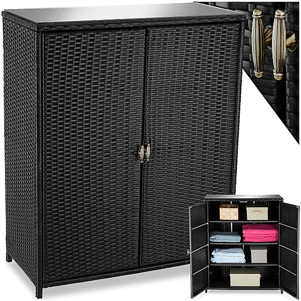 tectake Geräteschrank Gartenschrank (Rattanschrank, 1-St., 1 günstig online kaufen