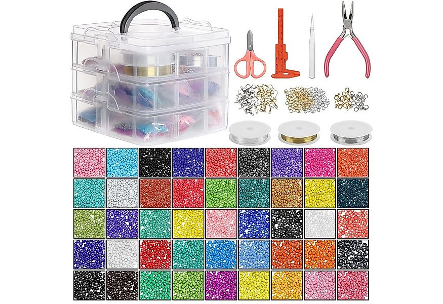 Handi Stitch Bastelperlen Armband Perlen Set mit Werkzeug und Aufbewahrungs günstig online kaufen