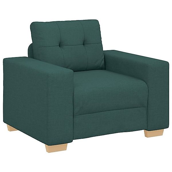 vidaXL Sofa Set aus 3 Dunkelgrün Stoff und Holz Standard Ergonomisch, 3 Tei günstig online kaufen