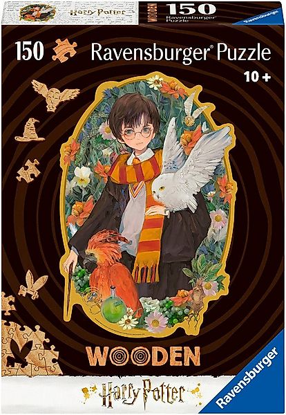 Ravensburger Konturenpuzzle Wooden, Harry Potter, 150 Puzzleteile, aus Holz günstig online kaufen