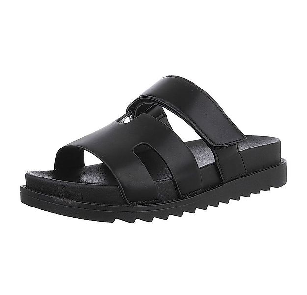 Ital-Design Moderne Komfortsandalette mit flexiblen Riemen Plateausandalett günstig online kaufen