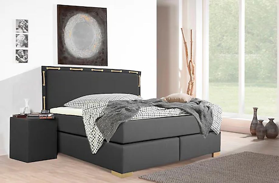 Home affaire Boxspringbett ""Marlou"", inkl. Topper, 3 Breiten, 3 Härtegrad günstig online kaufen