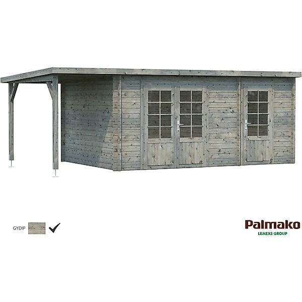 Palmako Gartenhaus "Ella" 13,1+3,9 m², mit Anbaudach günstig online kaufen