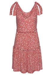 Beachtime Druckkleid mit modischen Volants, lockere Passform, Sommerleid, S günstig online kaufen