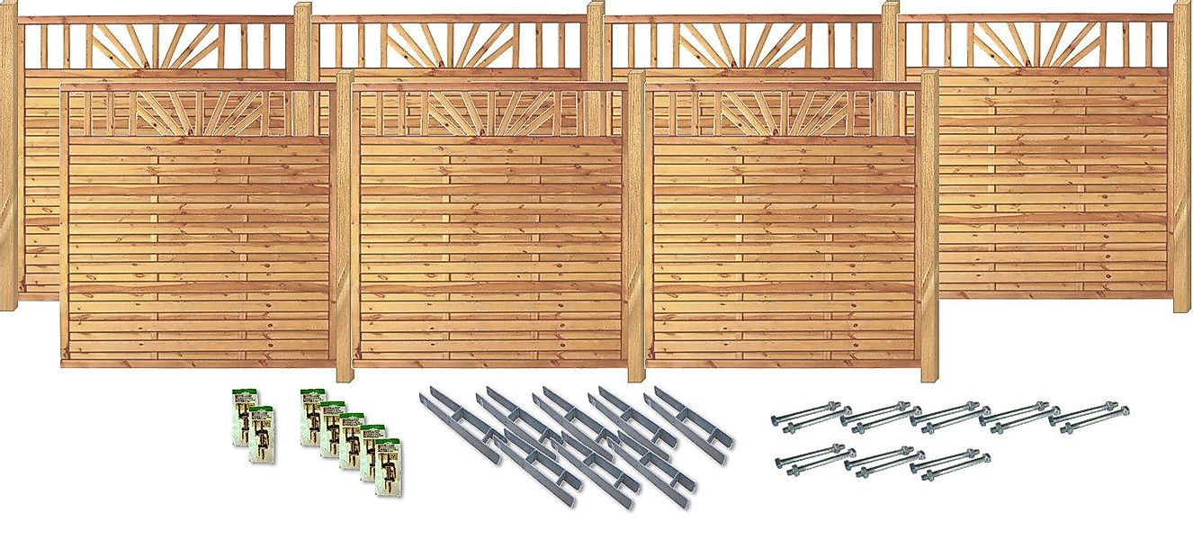 KONIFERA Sichtschutzelement FRISCO, (Komplettset inkl. Zubehör), günstig online kaufen
