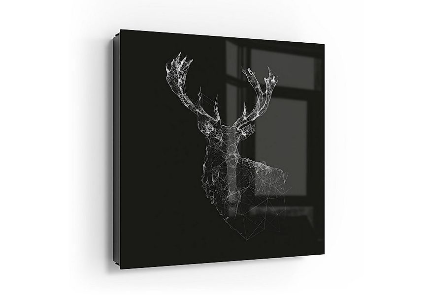 DEQORI Schlüsselkasten 'Digitalisierter Hirsch', Glas Schlüsselbox modern m günstig online kaufen