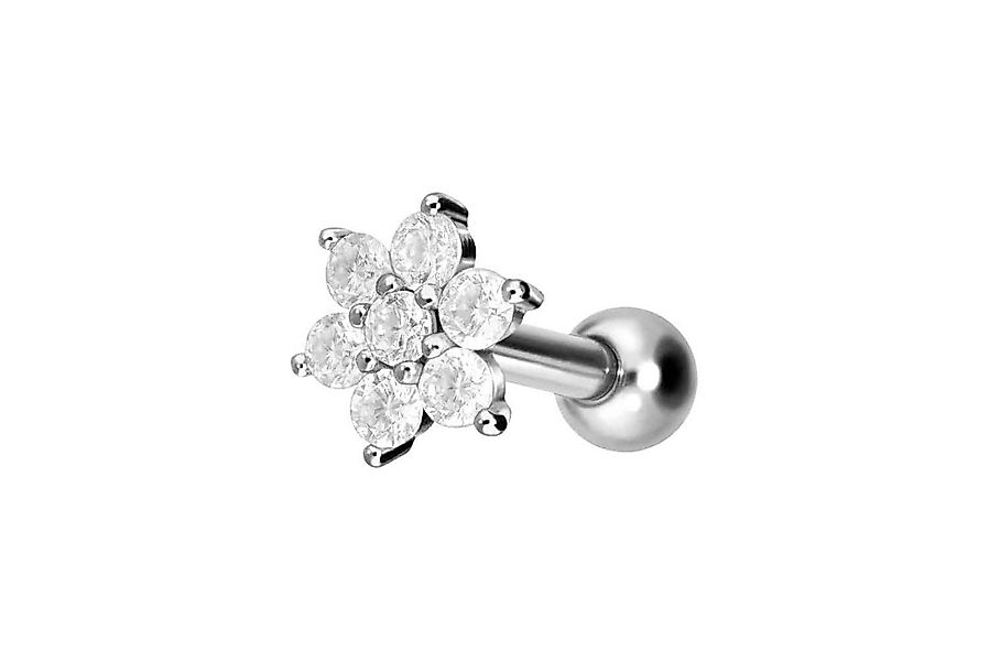PIERCINGLINE Piercing-Set Titan Ohrpiercing mit Innengewinde KRISTALLBLUME günstig online kaufen