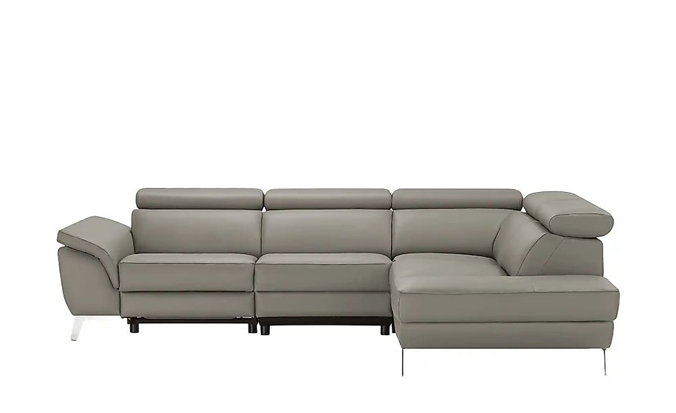 uno Ecksofa Leder  Dallas ¦ grau ¦ Maße (cm): B: 283 H: 74 T: 228 Polstermö günstig online kaufen