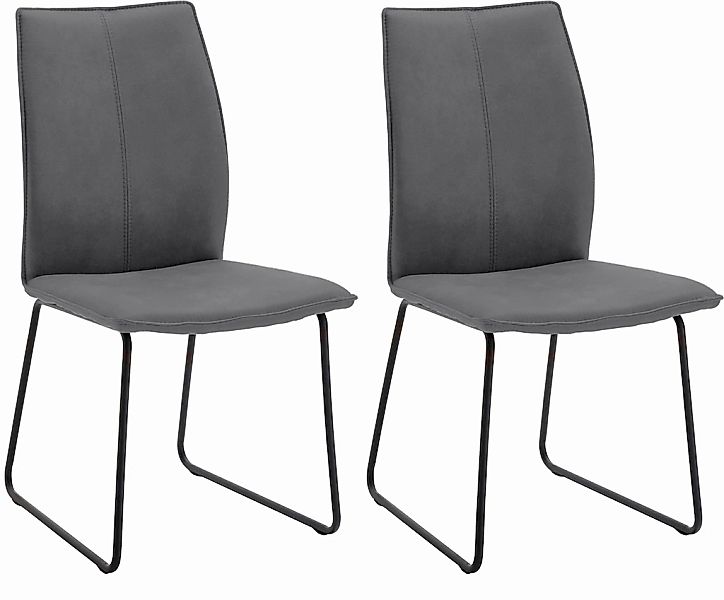 NIEHOFF SITZMÖBEL Polsterstuhl "Capri" (Set) 2 Stk. Leder PRISMA Kufengeste günstig online kaufen