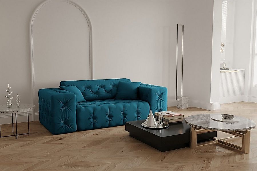Fun Möbel Sofa Sofa Designersofa CHANTAL 2-Sitzer in Stoff Opera Velvet günstig online kaufen