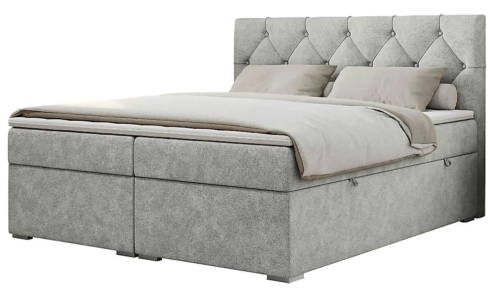 Boxbett mit Bettkasten Alda ¦ grau ¦ Maße (cm): B: 180 H: 118 Betten > Pols günstig online kaufen