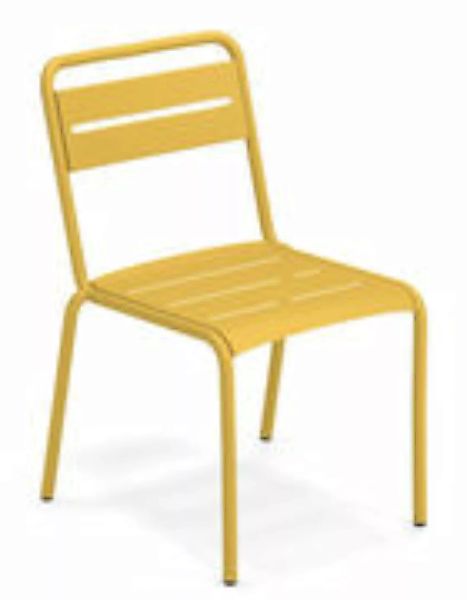 Stapelbarer Stuhl Star metall gelb / Metall - Emu - Gelb günstig online kaufen