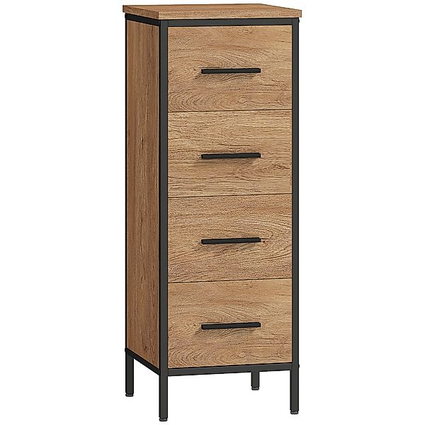 HOMCOM Badezimmerschrank schmal Badschrank mit 4 Schubladen, Toilettenschra günstig online kaufen