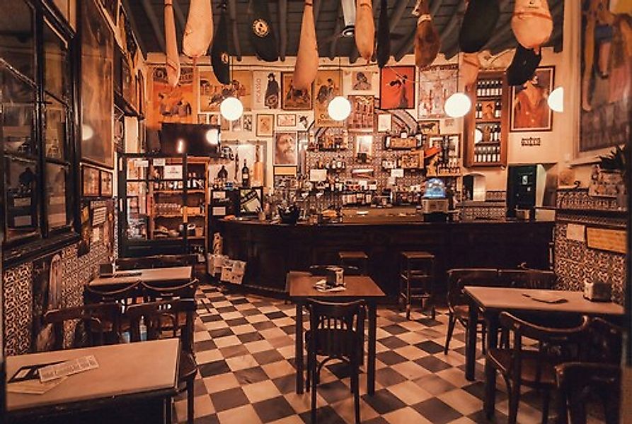 Papermoon Fototapete »Vintage Style Restaurant« günstig online kaufen