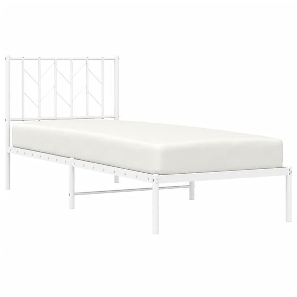 vidaXL Bett Bettgestell mit Kopfteil Metall günstig online kaufen