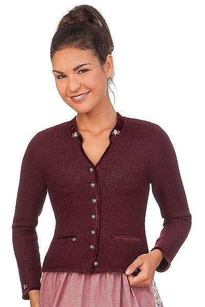 Spieth & Wensky Trachtenstrickjacke Trachten Strickjacke - MALTA - hellgrau günstig online kaufen