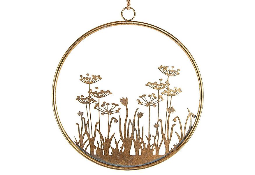 Logbuch-Verlag Dekofigur Edler Türkranz Metall Gold Ø31 cm Dekokranz Blumen günstig online kaufen