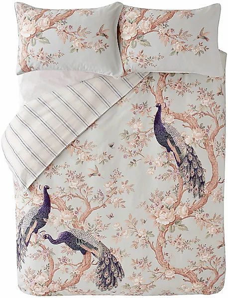LAURA ASHLEY Bettwäsche »Baumwoll Satin, Mit floralem Munster, 3teilig, ink günstig online kaufen